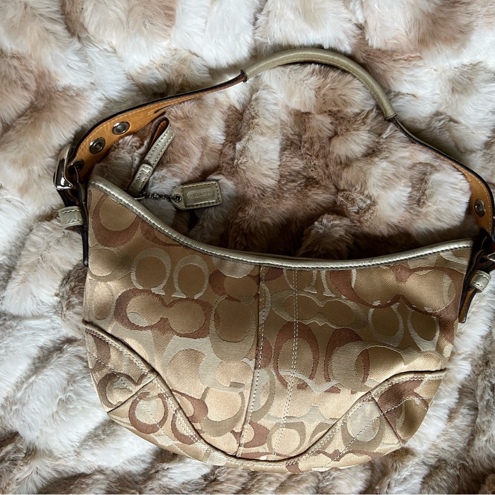 Gold Coach Handbag